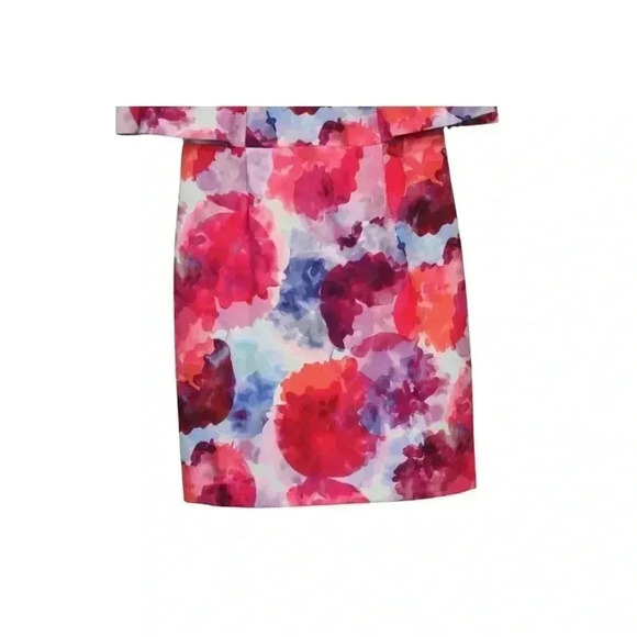 Trina Turk Dress Size 8 Multicolor Floral Oakhurst Watercolor Artsy Formal - Picture 4 of 12